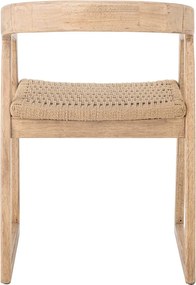 Sedia da pranzo di colore naturale in legno di cauciù massiccio Serrone – Bloomingville