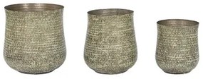 Set di vasi da fiori Home ESPRIT Verde Alluminio 44 x 44 x 46 cm