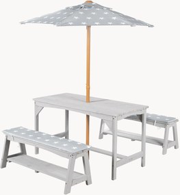 Set di mobili da esterno per bambini con ombrellone Fiona, set da 4