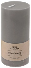 Candela Friendly grigia, durata di combustione 50 h Eco - Eco candles by Ego dekor