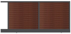 Cancello manuale scorrevole ALBA Maia120 Close in alluminio, reversibile, L 300 x H 160 cm, di colore noce