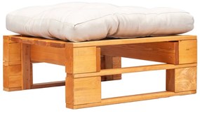Ottomana Da Giardino A Pallet Con Cuscino Sabbia Legno Marrone /