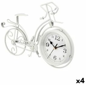 Orologio da Tavolo Bicicletta Bianco Metallo 33 x 22,5 x 4,2 cm (4 Unità)