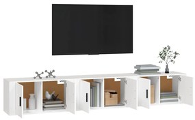 Mobili porta tv a parete 3 pz bianco 80x34,5x40 cm