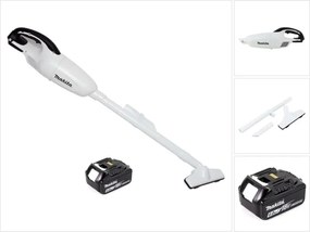 Aspiratore a batteria Makita dcl 180 G1 w 18 v bianco + 1x batteria ricaricabile 6,0 Ah - senza caricabatterie