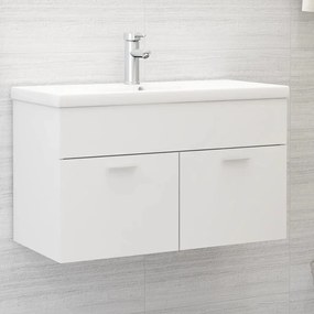 Mobile con lavabo integrato bianco in legno multistrato