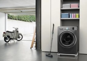 Meliconi 656149 -Base antivibrante per lavatrice con ruote estraibili 47 cm bianca