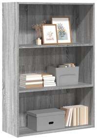 Libreria Grigio Sonoma 80x30x114 Cm İn Legno Multistrato /