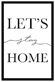 Stampa su plexiglass Let'S Stay Home, multicolore 42 x 63 cm