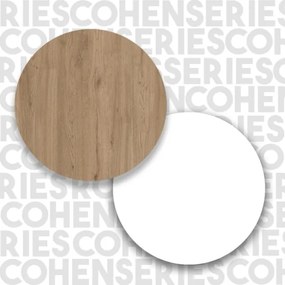 Mobile TV Sospeso Con Ripiani Laterali E Modulo Superiore Zen Rovere E Bianco