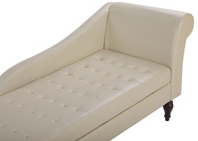 Chaise longue con contenitore beige chiaro PESSAC Beliani