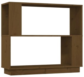 Libreria/divisorio miele 80x25x70 cm in legno massello