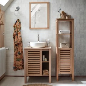 Mobile da bagno sotto lavabo HOMESIGHT Talix rovere L 60 x H 78 x P 50 cm 1 anta, lavabo non incluso