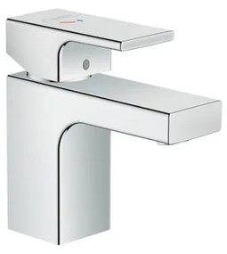 Rubinetto per lavabo a canna bassa getto laminare cristallino Vernis Shape cromato lucido HANSGROHE H 12.7 cm