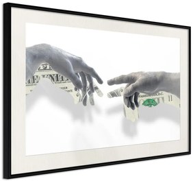 Poster  Touch of Money  Cornice Quadri Cornice nera con pass-partout, Larghezza x Altezza Home decor 60x40