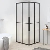 Cabina Doccia ESG Smerigliato 70x70x180 cm Nera cod mxl 42842