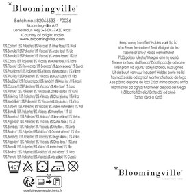 Coperta blu e beige in cotone riciclato 130x160 cm Salobre – Bloomingville