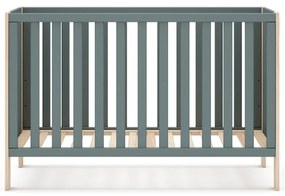 Lettino di colore naturale/verde polveroso 60x120 cm Esteban – Marckeric