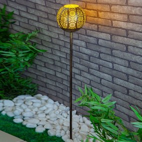 Lindby Miliana Lampada LED con picchetto a terra, ottone antico