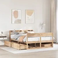 Letto senza Materasso 160x200 cm in Legno Massello di Pino 3307116