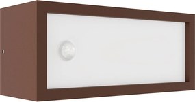 Applique con Sensore Movimento E27 IP65 FLUTE per esterno - Corten