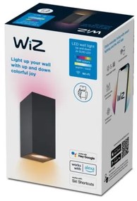 WiZ -LED RGBW Applique dimmerabile UP&DOWN 2xGU10/4,7W/230V Wi-Fi CRI 90 nero