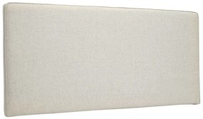 Testata letto a muro in tessuto beige L160 cm LILY