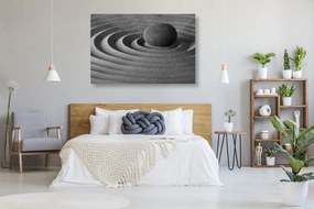 Quadro su tela – Pietra rilassante in bianco e nero