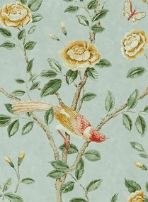 Sanderson Tapete Andhara - Sea Glass/ Lemon