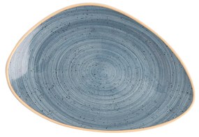Piatto Piano Ariane Terra Triangolare Ceramica Azzurro (Ø 29 cm) (6 Unità)