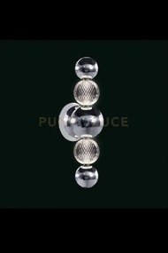 Lampada da parete brillante, cromata, led 12w, lumen 1020, 3000k, l...