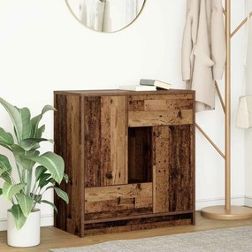 Credenza Con Cassetti E Ante Legno Antico 70,5x34x74,5 Cm /