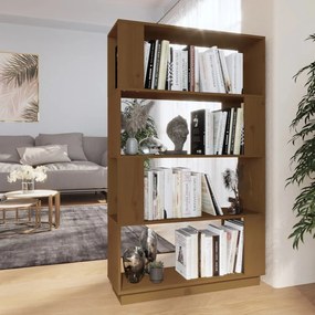 Libreria/divisorio miele 80x25x132 cm legno massello