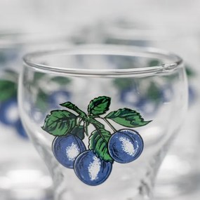 Set 6x bicchiere da liquore limpido - prugna