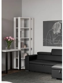 Libreria ad angolo in legno Bianco Frassino 60x204h cm - KATO B