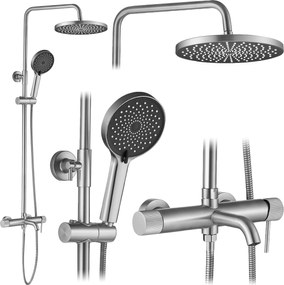 Set doccia Rea Lungo Stripe Brush Nickel