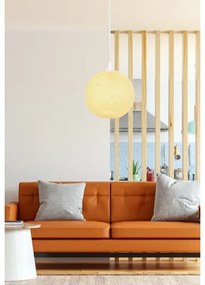 Lampadario su corda JUTE 1xE27/60W/230V giallo