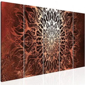 Quadro Hypnosis (5 Parts) Orange Narrow  Colore Arancione, Dimensioni e Misure 225x90