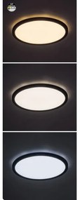 Rabalux 71097 - Plafoniera LED GONZALO 36W/230V, Ø 40 cm, nero