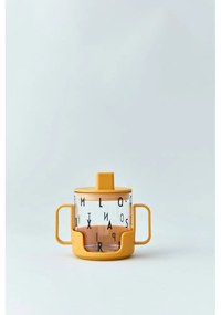 Manico giallo senape per tazza per bambini - Design Letters