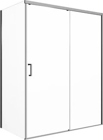 Porta doccia scorrevole L 158-159.5 cm x H 200 cm per nicchia in vetro trasparente SP. 6 mm, profilo cromo, serie Jazz