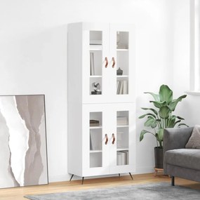 Credenza Bianca 69,5x34x180 Cm İn Legno Multistrato /