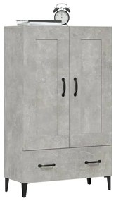 Credenza grigio cemento 70x31x115 cm in legno multistrato