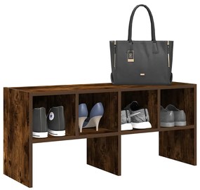 Scarpiera Impilabile Rovere Fumo 89,5x30x40 Cm /