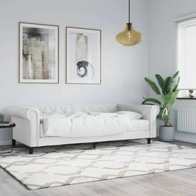 Divano Letto Con Materasso Bianco 90x200 Cm İn Similpelle /