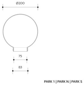 Paralume di ricambio per applique PARK E27 diametro 20 cm beige
