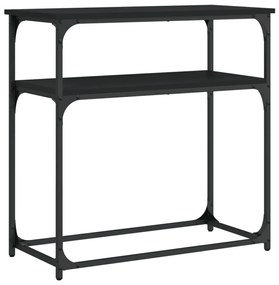 Tavolino consolle nero 75x35,5x75 cm in legno multistrato