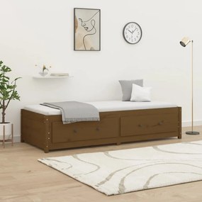 Dormeuse miele 90x190 cm 3ft single in legno massello di pino