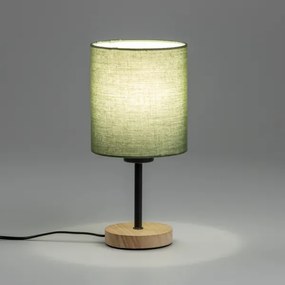 Brilagi - Lampada da tavolo NUBILA WOOD 1xE27/25W/230V quercia/verde