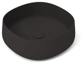 Lavabo da appoggio PADDLE quadrato in ceramica L 42 x H 42 x P 40 cm nero